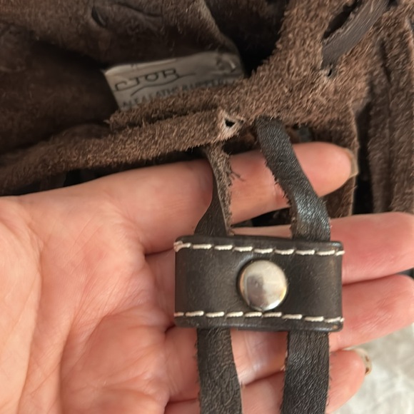 Vintage Hector Riccione Calf Leather Pull On Moccasin Fringe Studded Boots - Picture 5 of 12